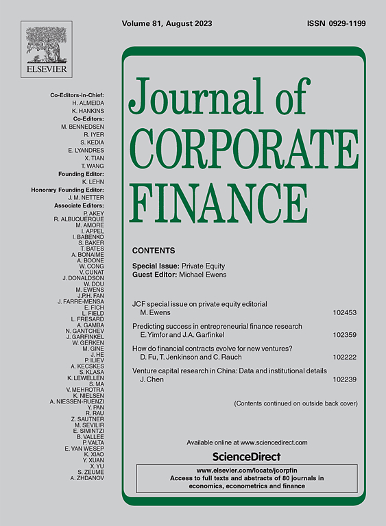JOURNAL OF CORPORATE FINANCE