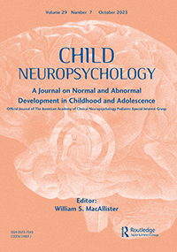 CHILD NEUROPSYCHOLOGY