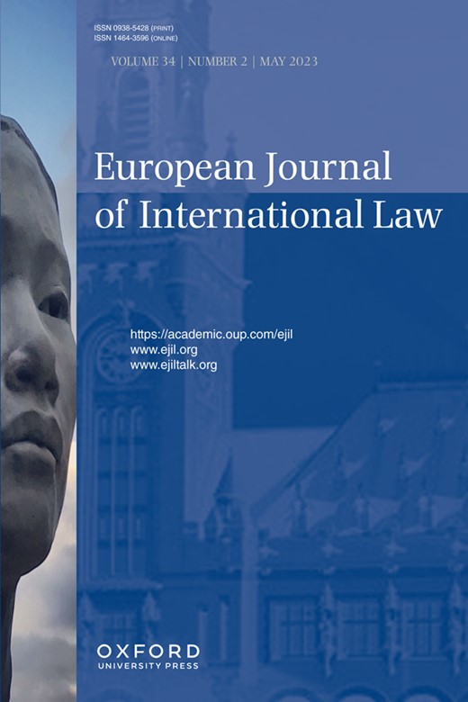 EUROPEAN JOURNAL OF INTERNATIONAL LAW