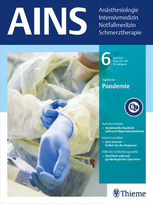 ANASTHESIOLOGIE INTENSIVMEDIZIN NOTFALLMEDIZIN SCHMERZTHERAPIE
