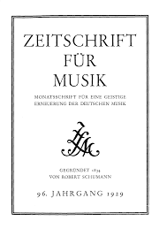NEUE ZEITSCHRIFT FUR MUSIK