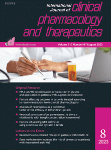 INTERNATIONAL JOURNAL OF CLINICAL PHARMACOLOGY AND THERAPEUTICS