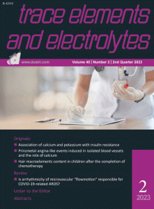 TRACE ELEMENTS AND ELECTROLYTES
