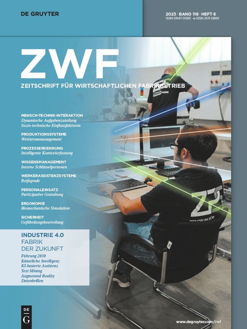 ZWF Zeitschrift fuer Wirtschaftlichen Fabrikbetrieb