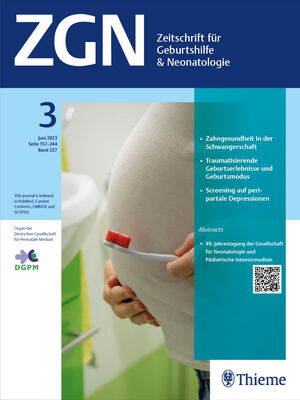ZEITSCHRIFT FUR GEBURTSHILFE UND NEONATOLOGIE