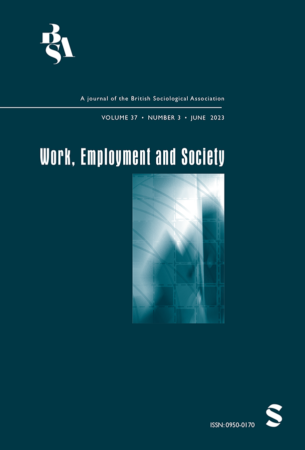 WORK EMPLOYMENT AND SOCIETY