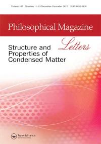 PHILOSOPHICAL MAGAZINE LETTERS