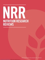 NUTRITION RESEARCH REVIEWS