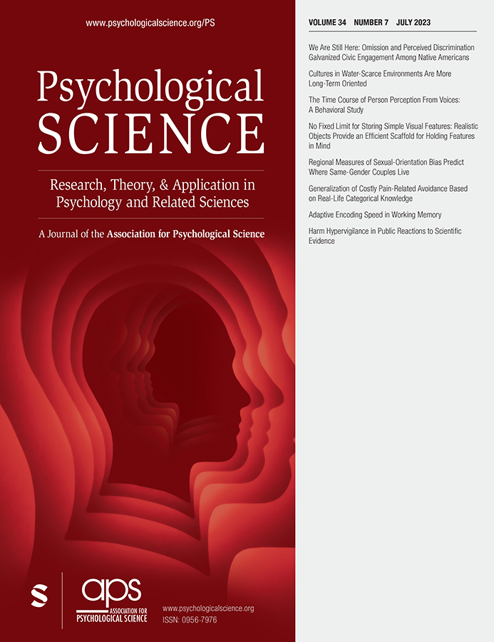 PSYCHOLOGICAL SCIENCE
