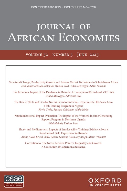 JOURNAL OF AFRICAN ECONOMIES