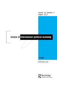 REVIEW OF INTERNATIONAL POLITICAL ECONOMY