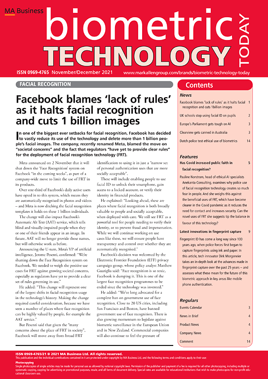 Biometric Technology Today