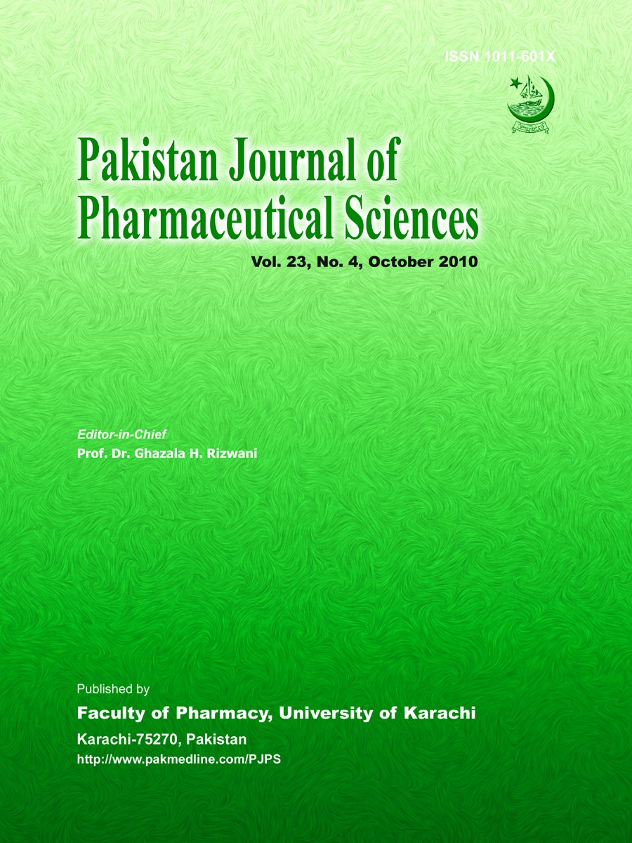 PAKISTAN JOURNAL OF PHARMACEUTICAL SCIENCES