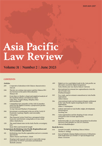 ASIA PACIFIC LAW REVIEW