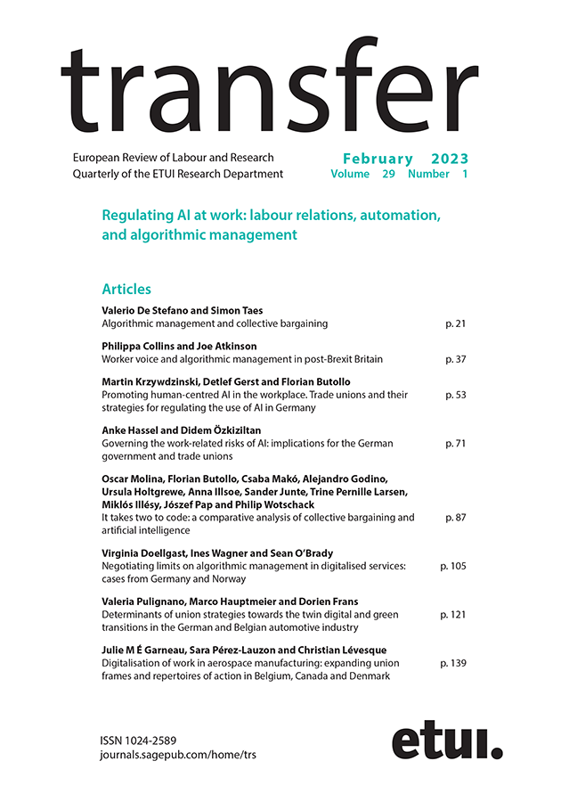 TRANSFER-EUROPEAN REVIEW OF LABOUR AND RESEARCH