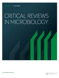 CRITICAL REVIEWS IN MICROBIOLOGY