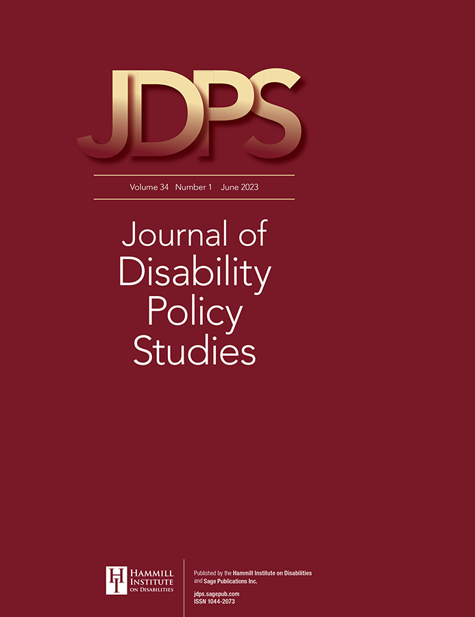 JOURNAL OF DISABILITY POLICY STUDIES