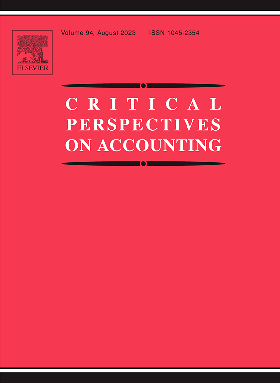 CRITICAL PERSPECTIVES ON ACCOUNTING