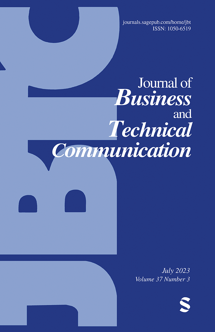 JOURNAL OF BUSINESS AND TECHNICAL COMMUNICATION
