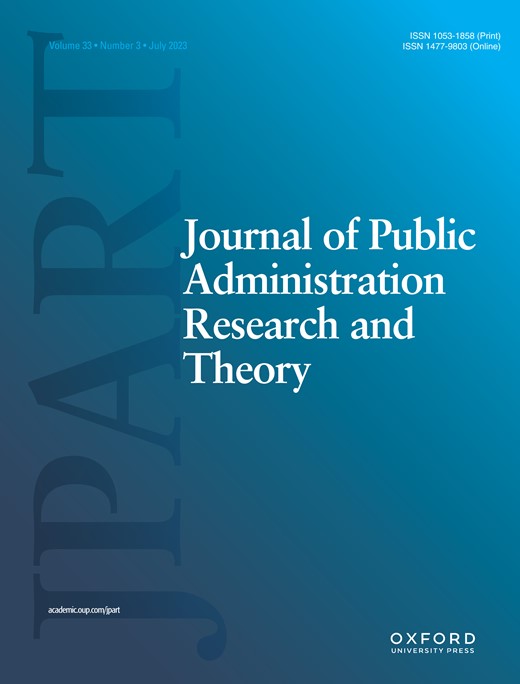 JOURNAL OF PUBLIC ADMINISTRATION RESEARCH AND THEORY