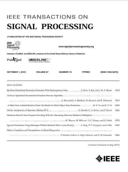 IEEE TRANSACTIONS ON SIGNAL PROCESSING