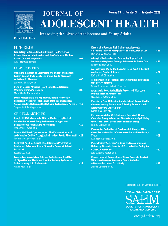 JOURNAL OF ADOLESCENT HEALTH