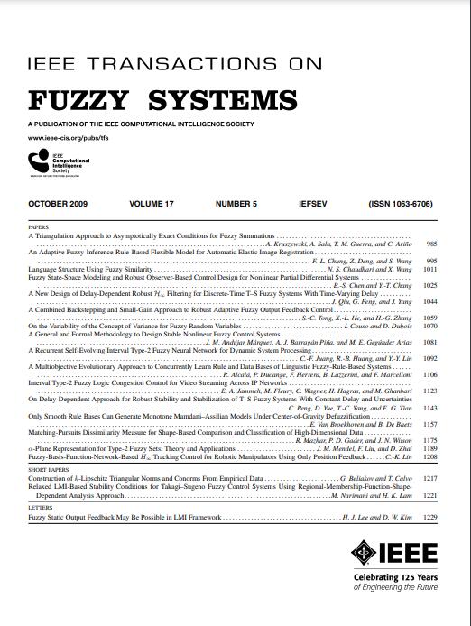 IEEE TRANSACTIONS ON FUZZY SYSTEMS