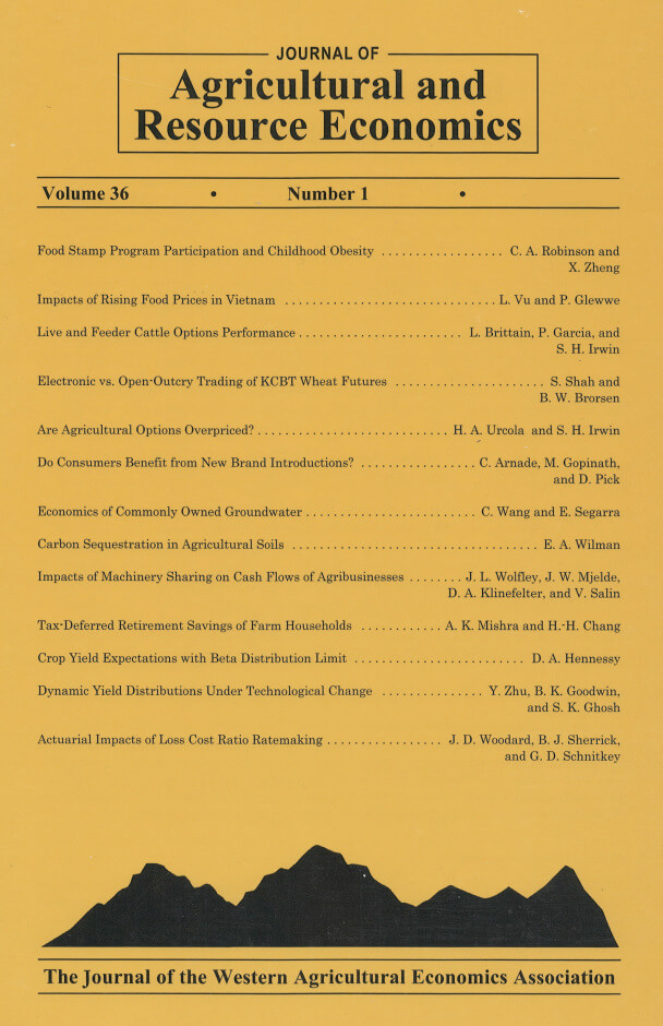 JOURNAL OF AGRICULTURAL AND RESOURCE ECONOMICS