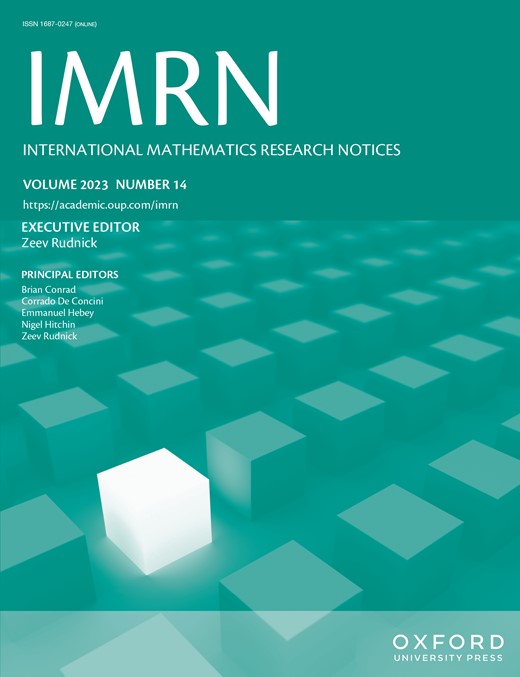 INTERNATIONAL MATHEMATICS RESEARCH NOTICES