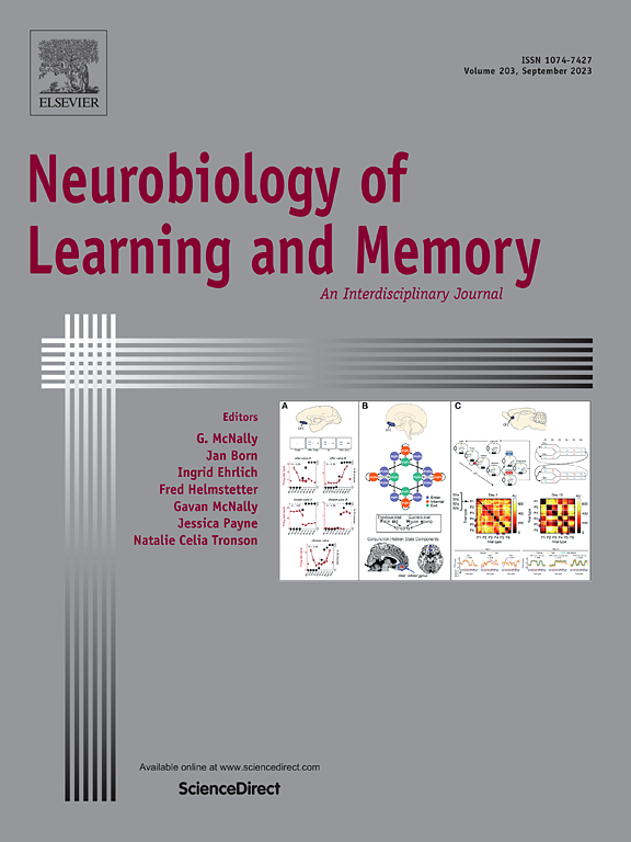 NEUROBIOLOGY OF LEARNING AND MEMORY