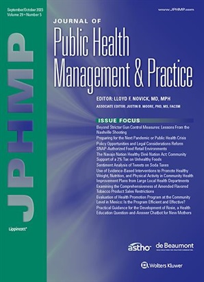 JOURNAL OF PUBLIC HEALTH MANAGEMENT AND PRACTICE