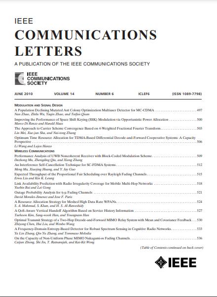 IEEE COMMUNICATIONS LETTERS
