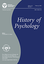 HISTORY OF PSYCHOLOGY