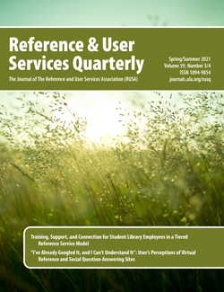 REFERENCE & USER SERVICES QUARTERLY