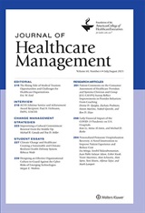 JOURNAL OF HEALTHCARE MANAGEMENT