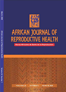 AFRICAN JOURNAL OF REPRODUCTIVE HEALTH