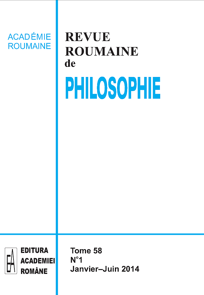 REVUE ROUMAINE DE PHILOSOPHIE