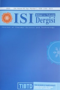 Isi Bilimi Ve Teknigi Dergisi/ Journal of Thermal Science and Technology