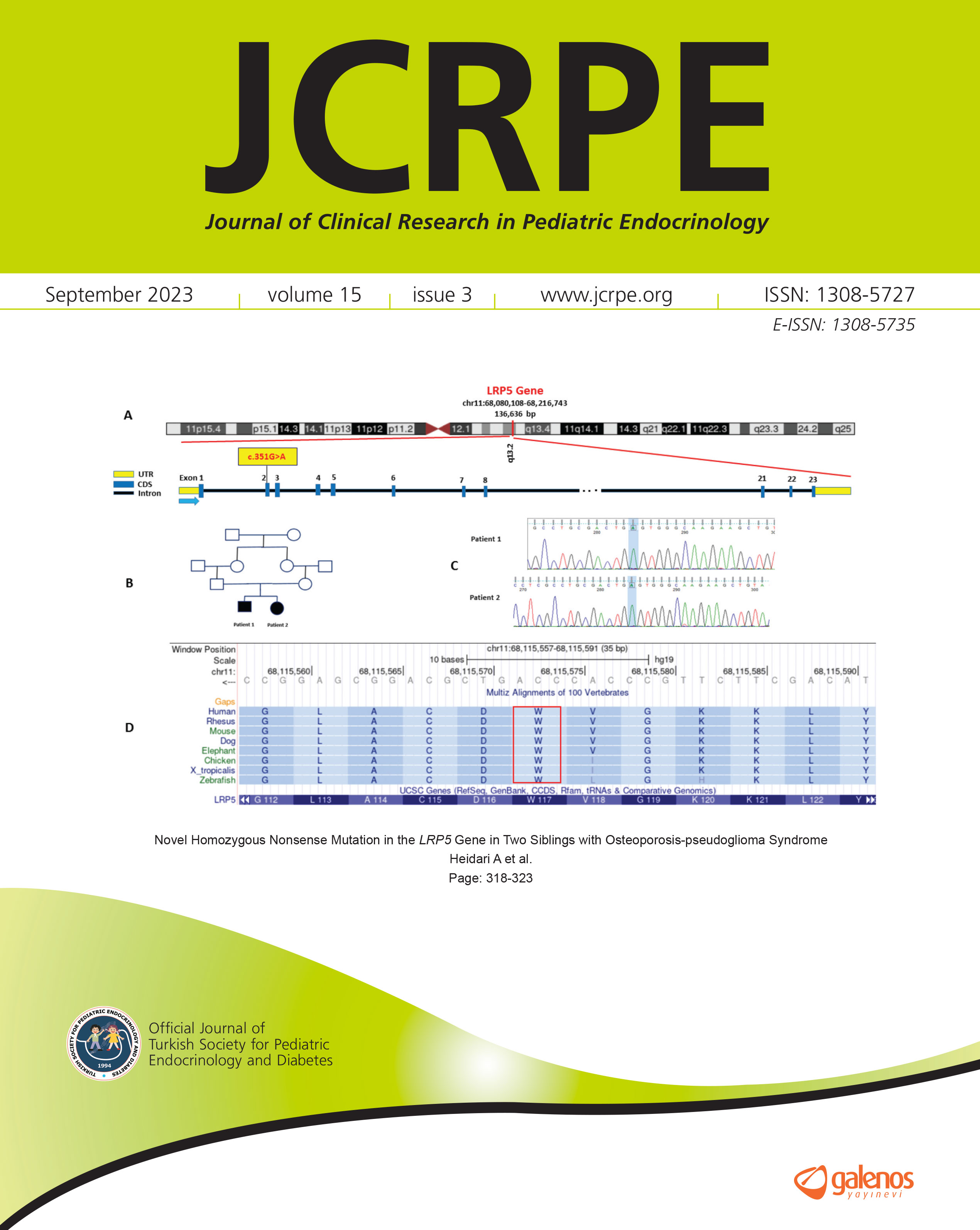 JOURNAL OF CLINICAL RESEARCH IN PEDIATRIC ENDOCRINOLOGY