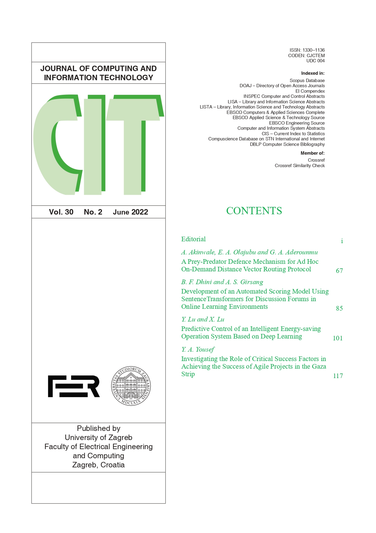 Journal of Computing and Information Technology
