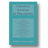 CROATIAN JOURNAL OF PHILOSOPHY