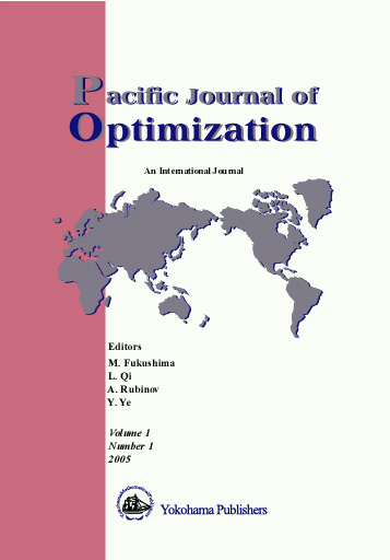 PACIFIC JOURNAL OF OPTIMIZATION