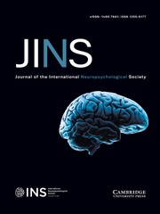 JOURNAL OF THE INTERNATIONAL NEUROPSYCHOLOGICAL SOCIETY