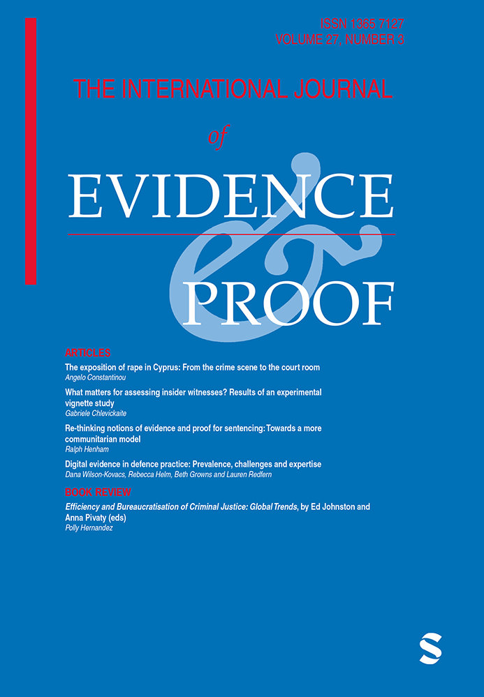INTERNATIONAL JOURNAL OF EVIDENCE & PROOF