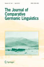 JOURNAL OF COMPARATIVE GERMANIC LINGUISTICS