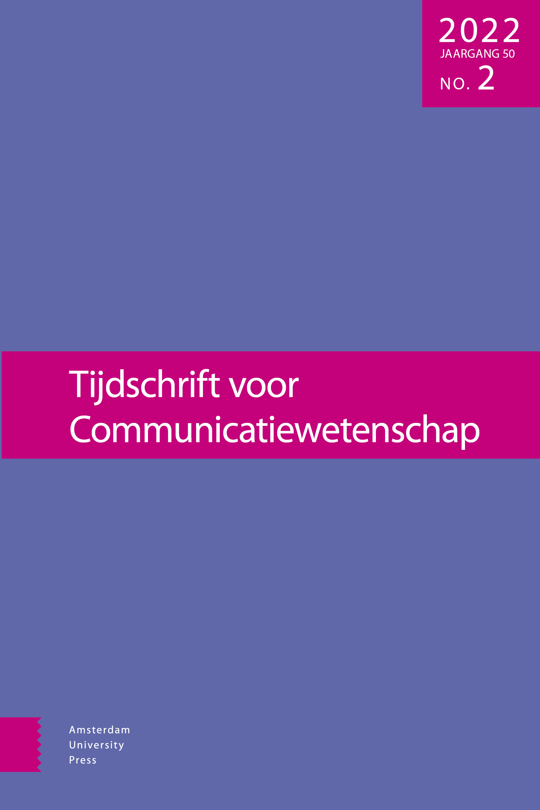 TIJDSCHRIFT VOOR COMMUNICATIEWETENSCHAP