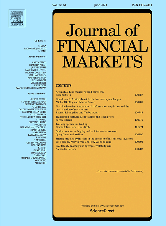 JOURNAL OF FINANCIAL MARKETS