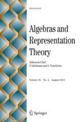ALGEBRAS AND REPRESENTATION THEORY