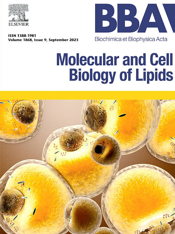 BIOCHIMICA ET BIOPHYSICA ACTA-MOLECULAR AND CELL BIOLOGY OF LIPIDS