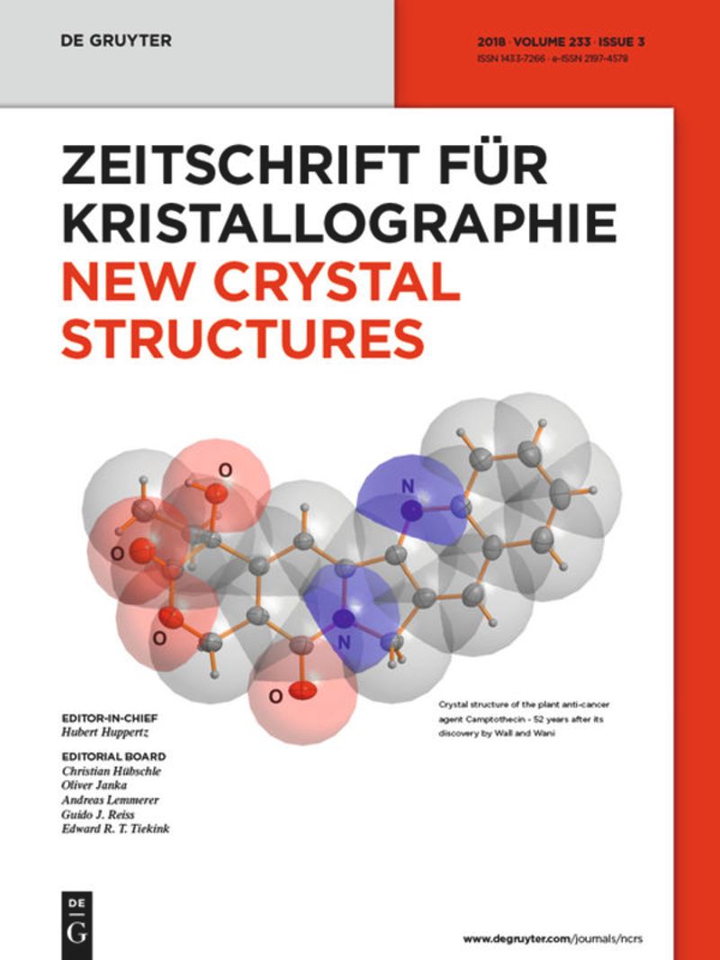 ZEITSCHRIFT FUR KRISTALLOGRAPHIE-NEW CRYSTAL STRUCTURES
